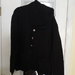 Men's Black Hooded Jacket
